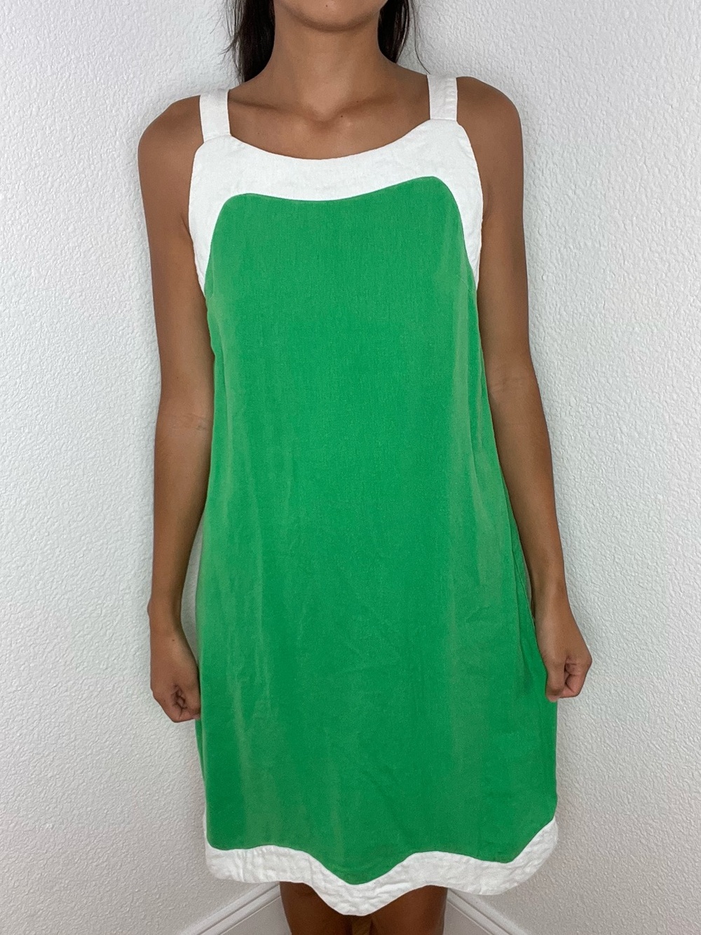FOR CYNTHIA WHITE AND GREEN WOMENS DRESS SIZE SMALL